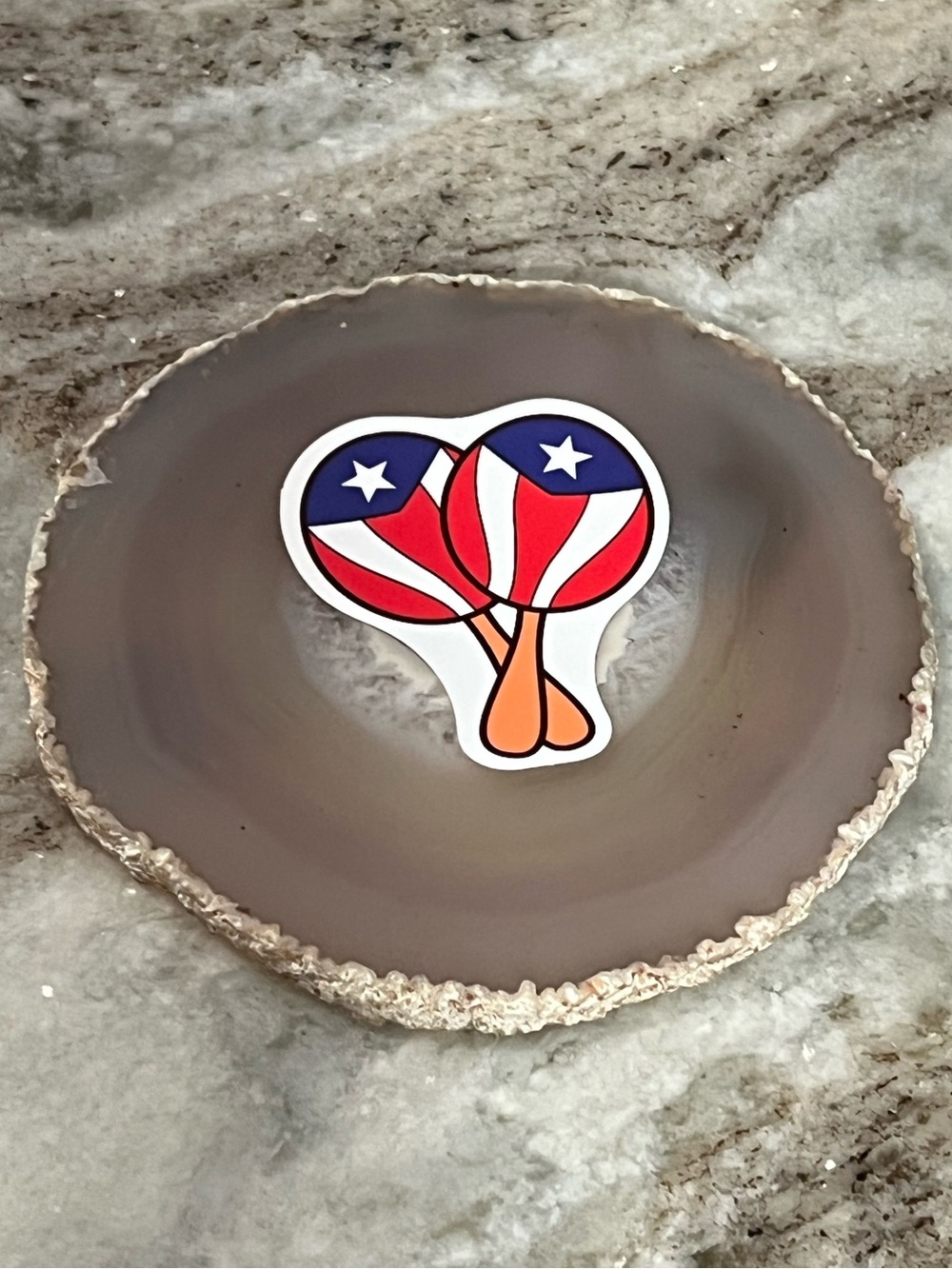 $5/10 - Puerto Rican Flag Maracas Sticker
